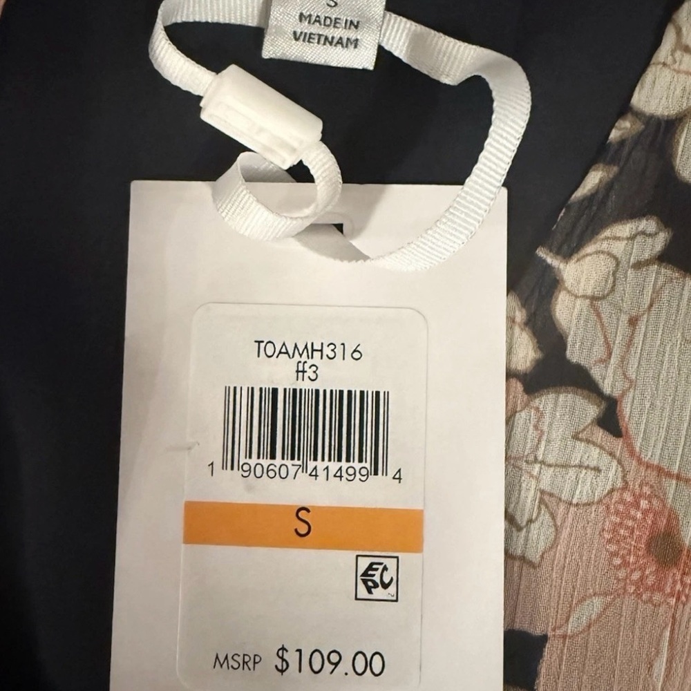 Tommy Hilfiger Women's Multicolor Floral Dress, Keyhole Back, Ruffles, Small NWT - Picture 2 of 15